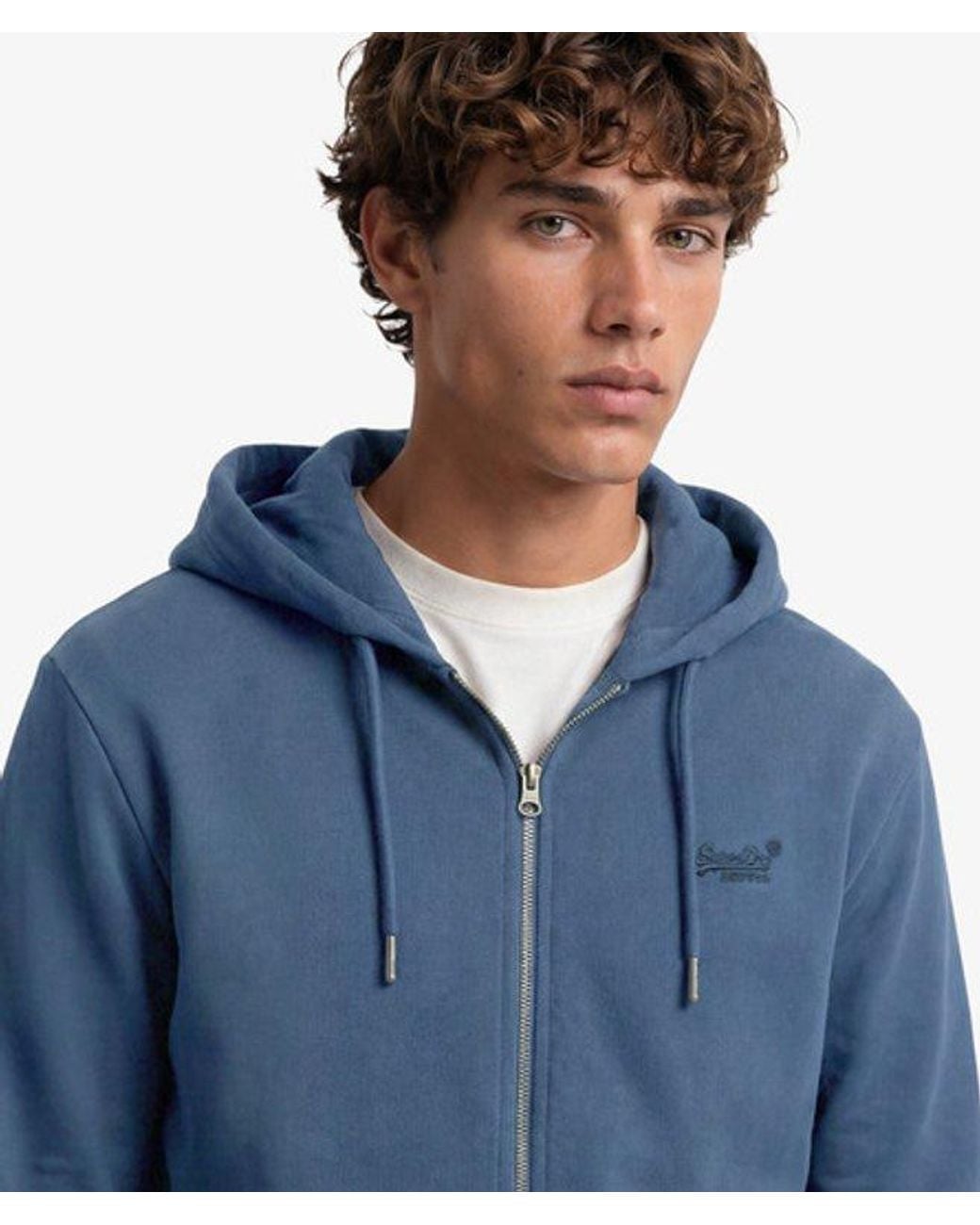 Superdry Blue & Co Essential Logo Zip Hoodie for men
