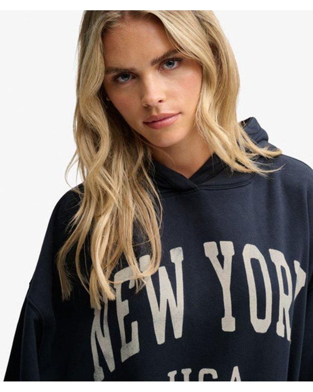 Superdry Blue & Co Athletic Essentials Relaxed Hoodie