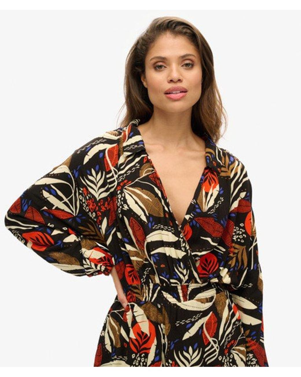 Superdry Brown Vintage Beach Playsuit