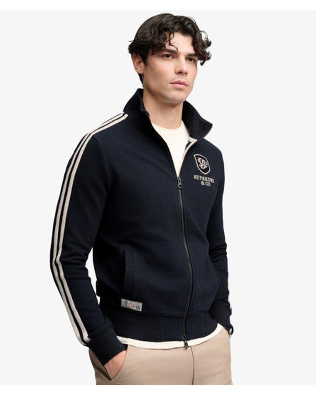 Superdry Blue & Co Essential Retro Track Top for men