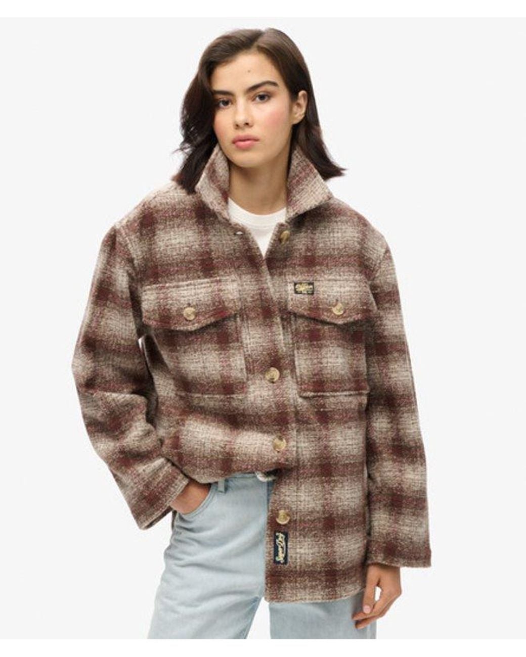 Superdry Brown Heavyweight Unlined Overshirt