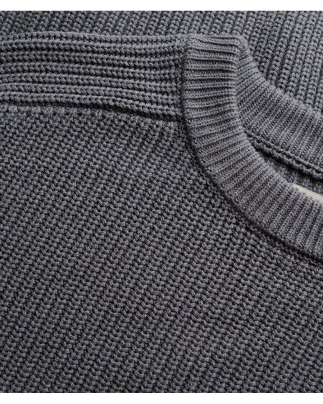 Superdry Gray Bench X & Co Bench Ribbed Boxy Jumper for men
