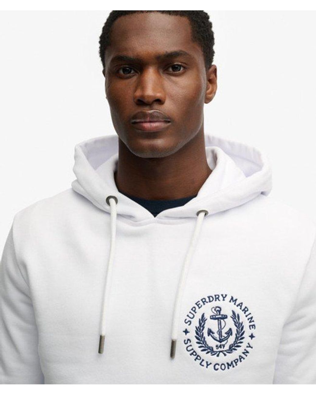 Superdry White & Co Lo-fi Dockside Embroidered Hoodie for men