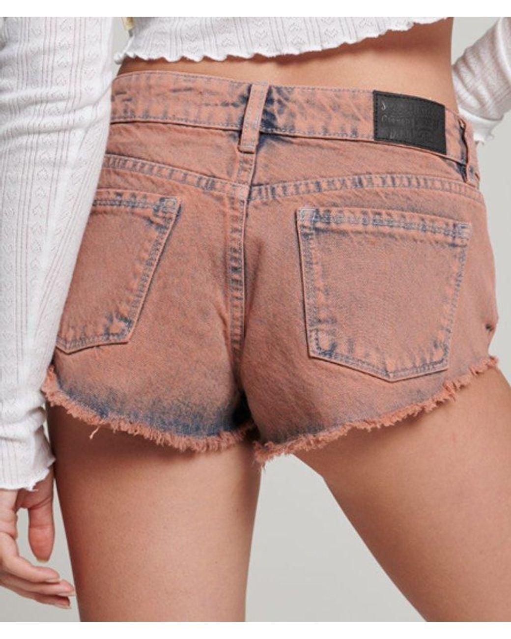 Superdry Red & Co Washed Hot Shorts