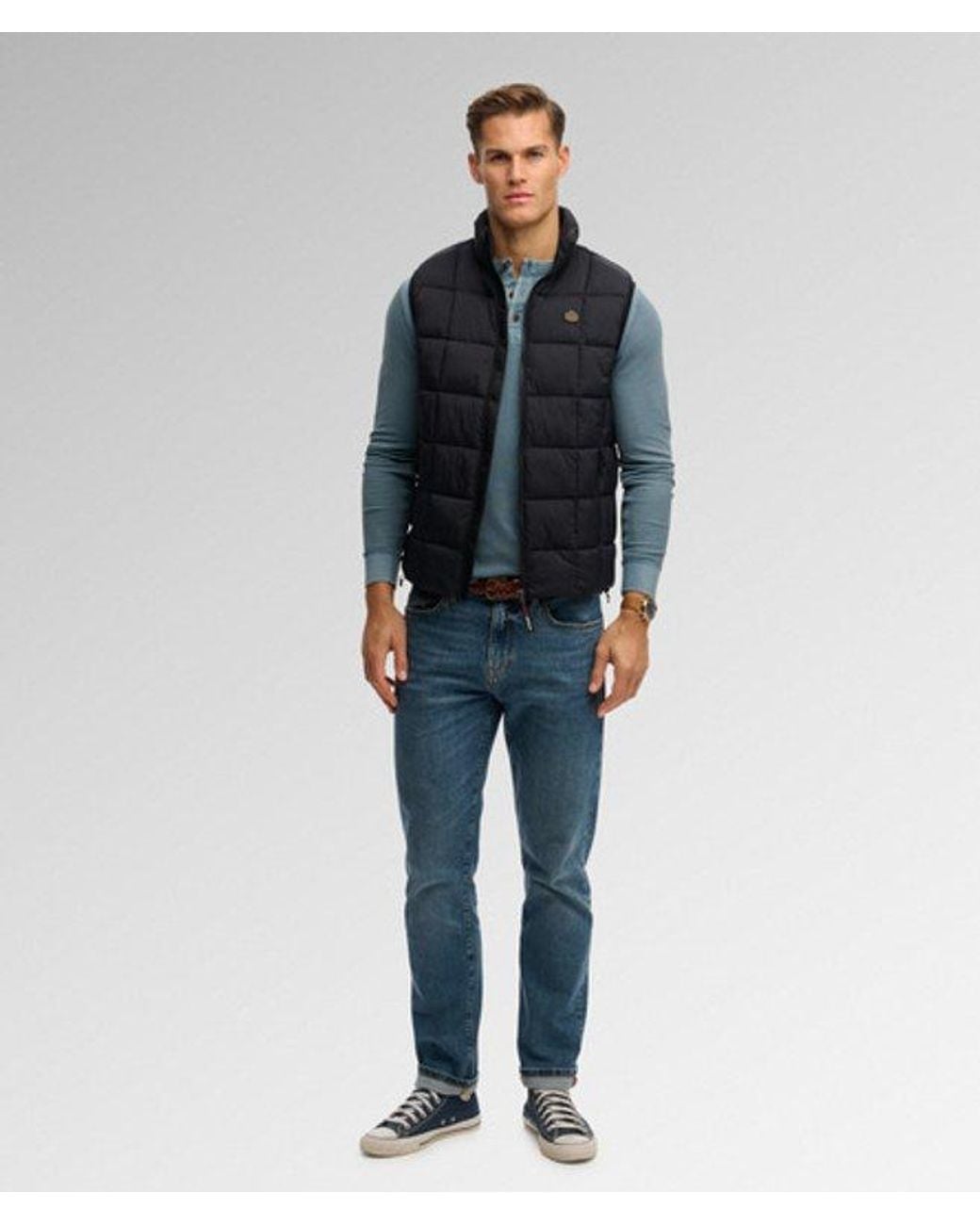 Superdry Gray & Co Box Quilt Fuji Lite Gilet for men