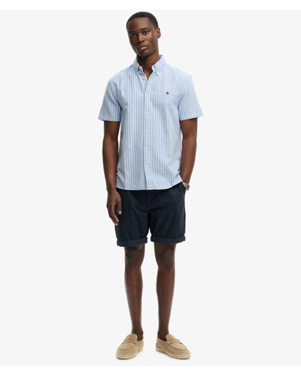 Superdry Blue & Co Preppy Oxford Short Sleeve Shirt for men
