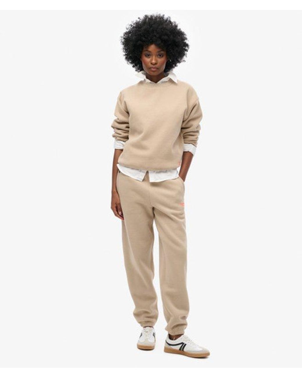 Superdry Natural & Co Essential Logo Cuffed joggers