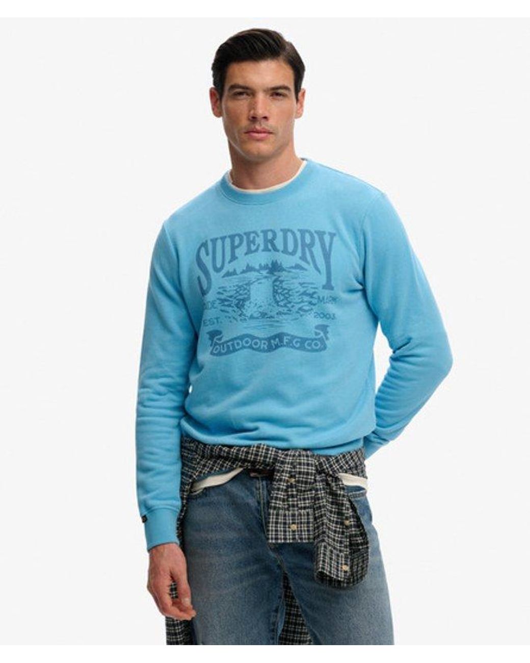 Superdry Blue & Co Retro Outdoor Relaxed Sweatshirt for men
