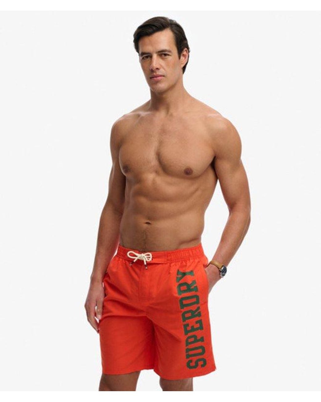 Superdry Red Logo 19-Inch Boardshorts for men