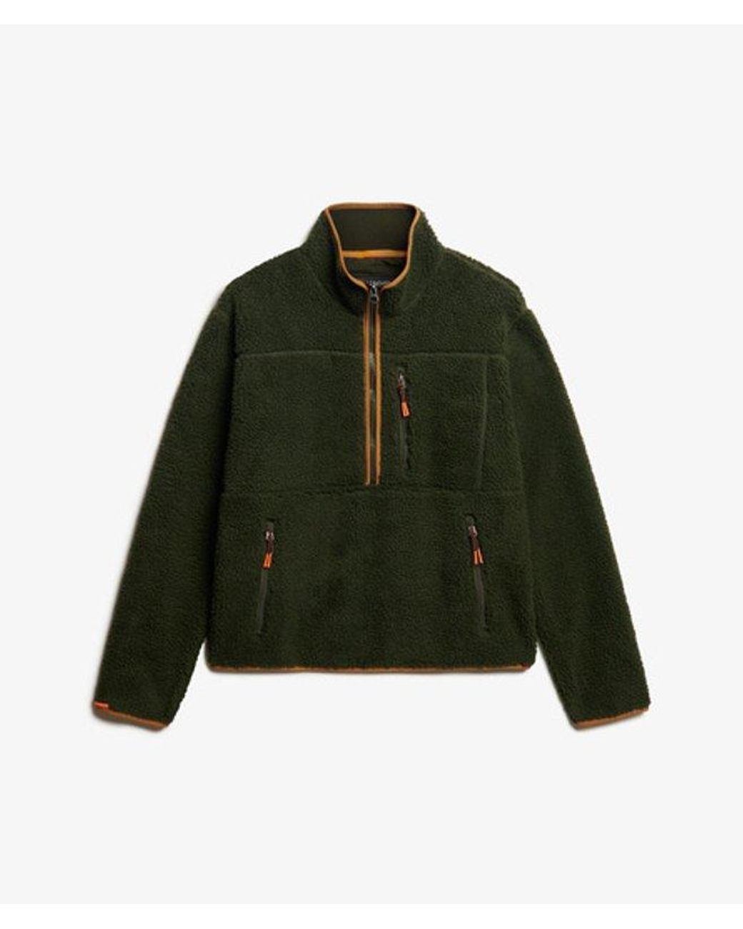 Superdry Green & Co Boxy Fit Embroidered Logo Outdoor Half Zip Fleece Jumper for men