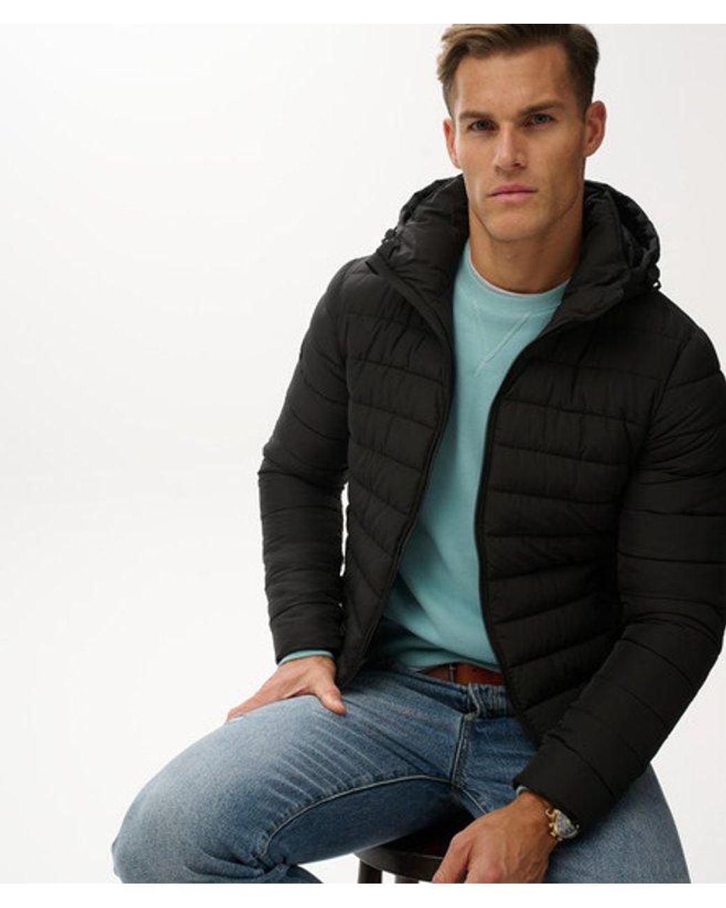 Superdry Black Hooded Fuji Jacket for men