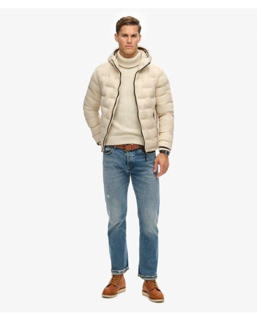 Superdry Natural & Co Short Quilted Puffer Jacket for men