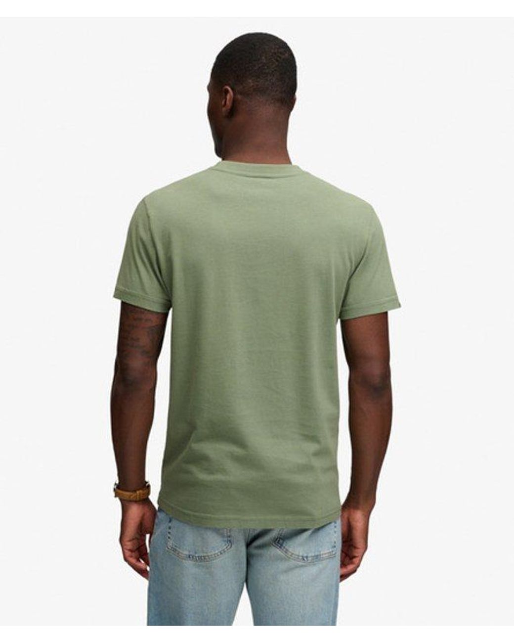 Homme T-Shirt Essential À Logo Serif Brodé Taille Superdry pour homme en coloris Green