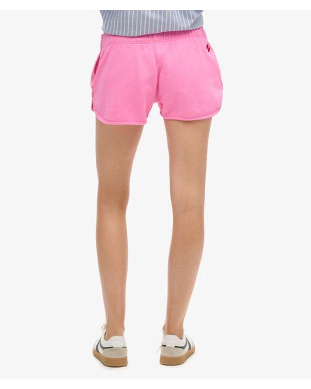 Superdry Red & Co Ladies Sportswear Logo Racer Shorts