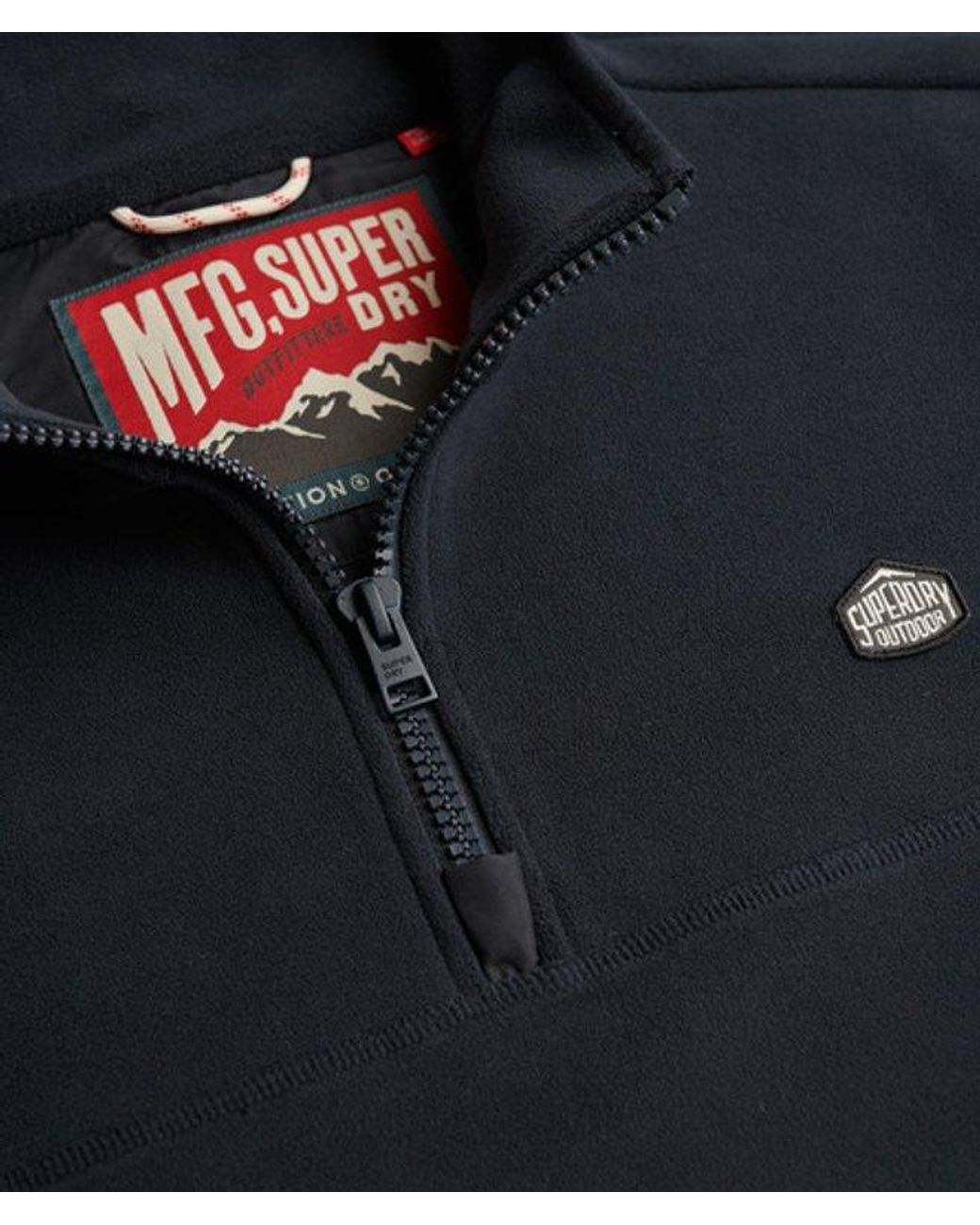 Superdry Black Expedition Fleece Half Zip for men