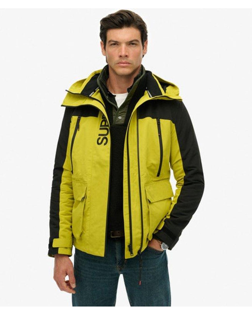 Superdry Yellow & Co Colour Block Windbreaker Jacket for men