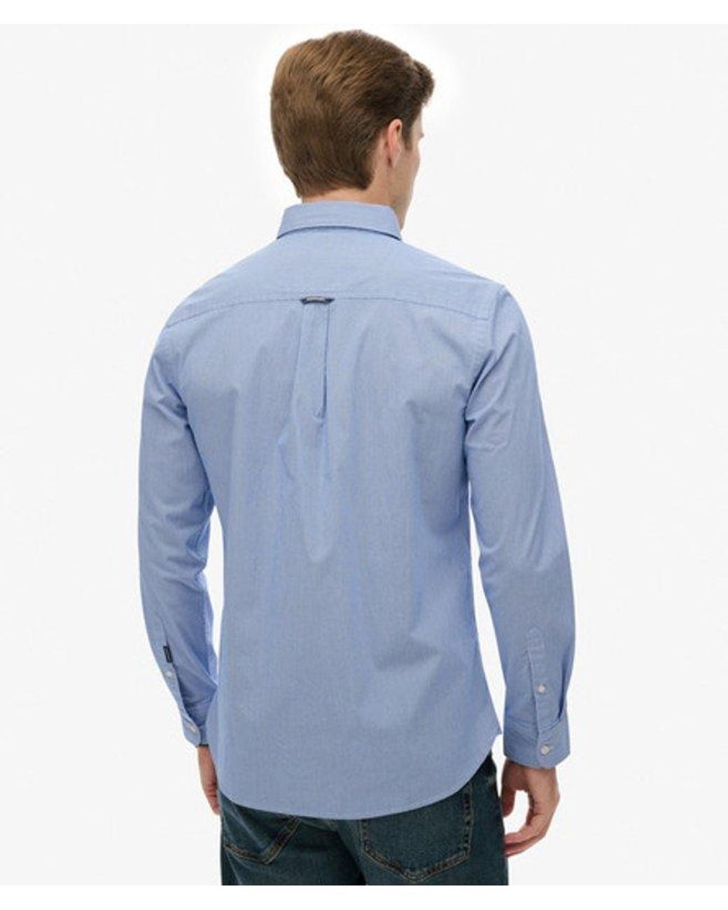 Superdry Blue & Co Essentials Tailored Lite Shirt for men