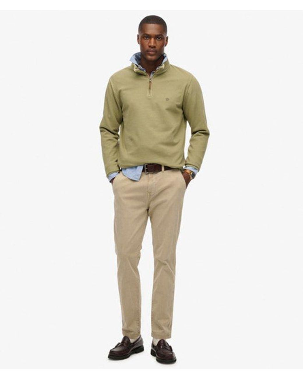 Superdry Green & Co Classic Essential Half Zip Sweatshirt for men