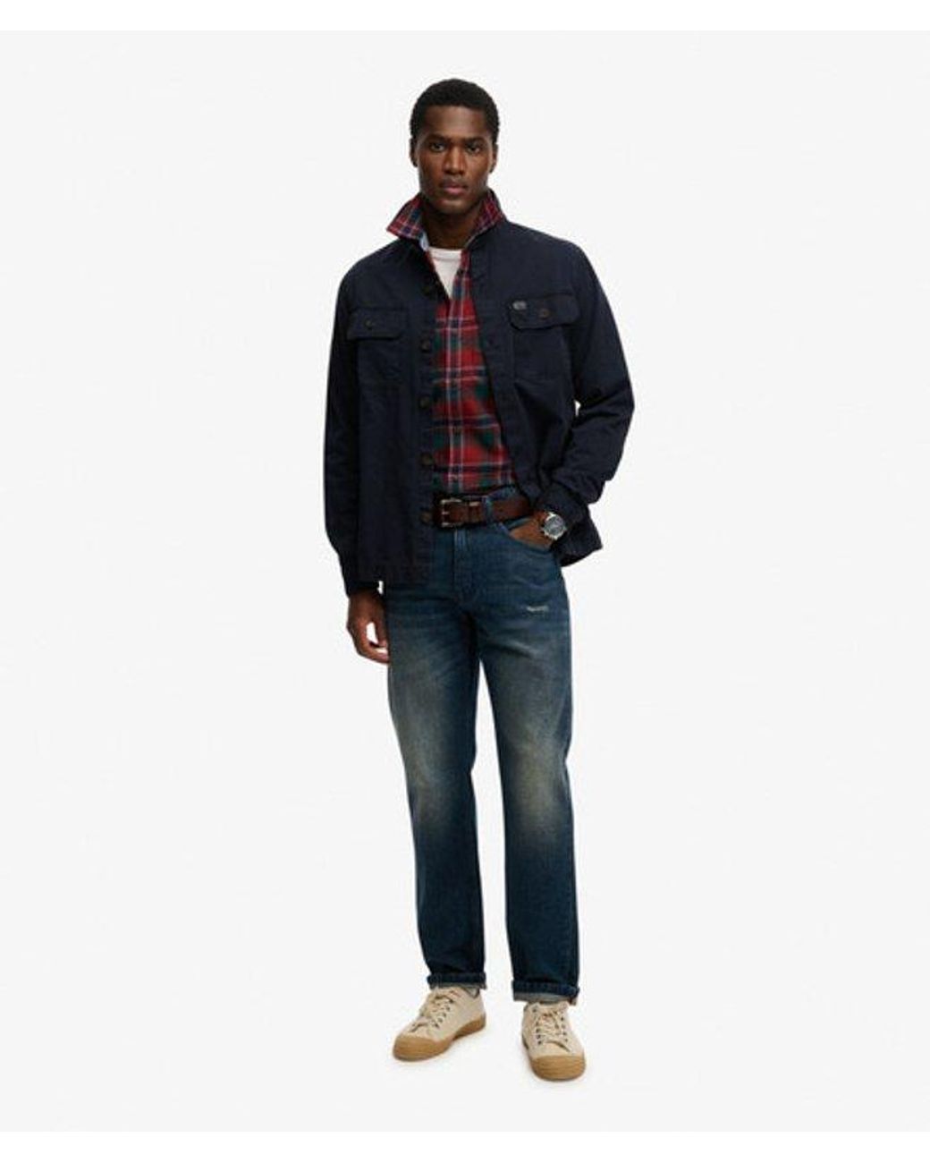 Superdry Blue & Co Two Pocket Overshirt for men