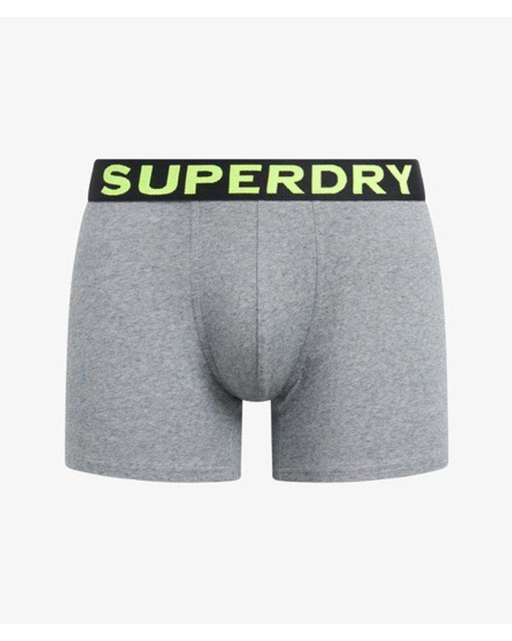 Superdry White & Co Classic Logo Print Cotton Boxer Triple Pack for men