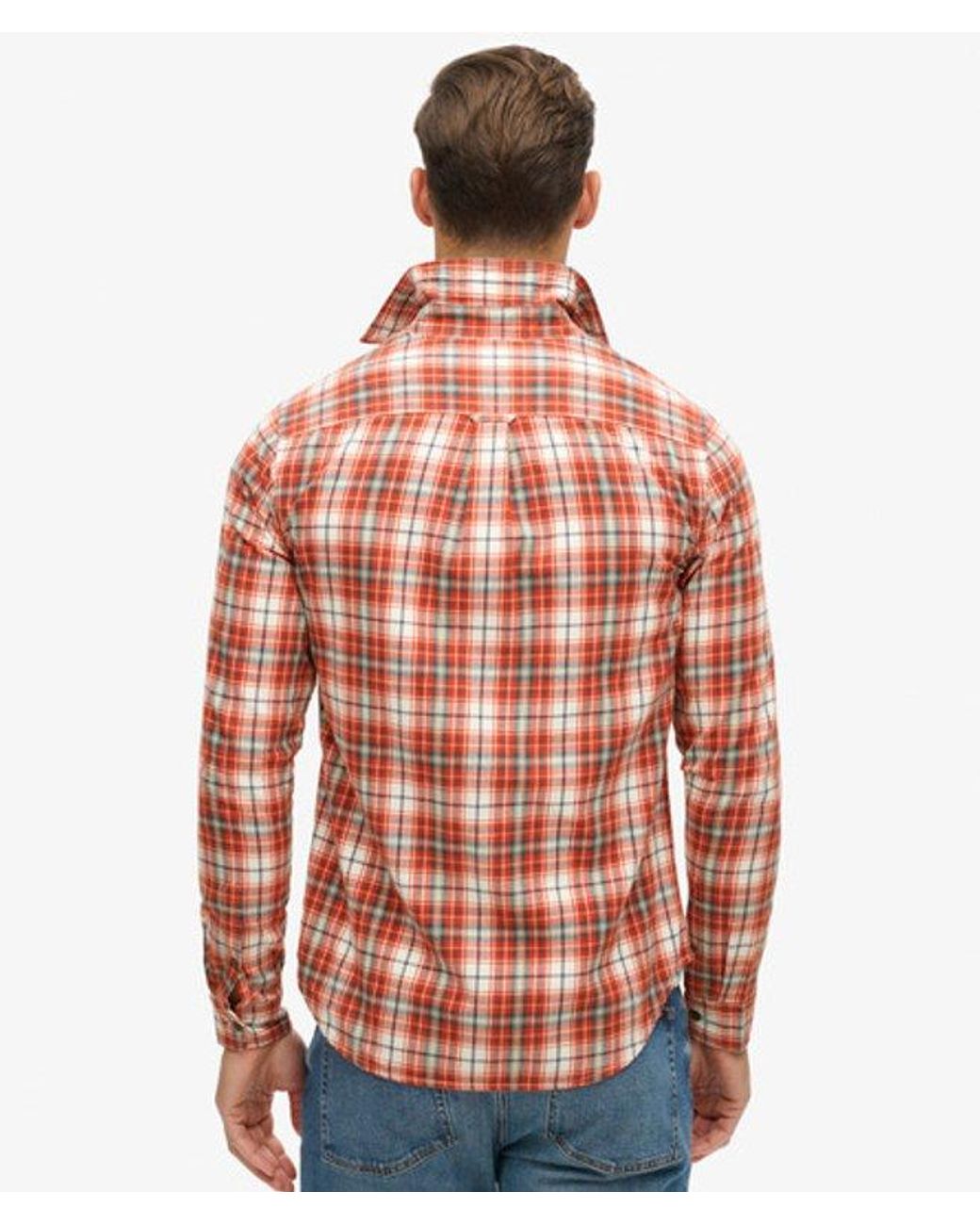 Superdry Red & Co Organic Cotton Vintage Check Shirt for men
