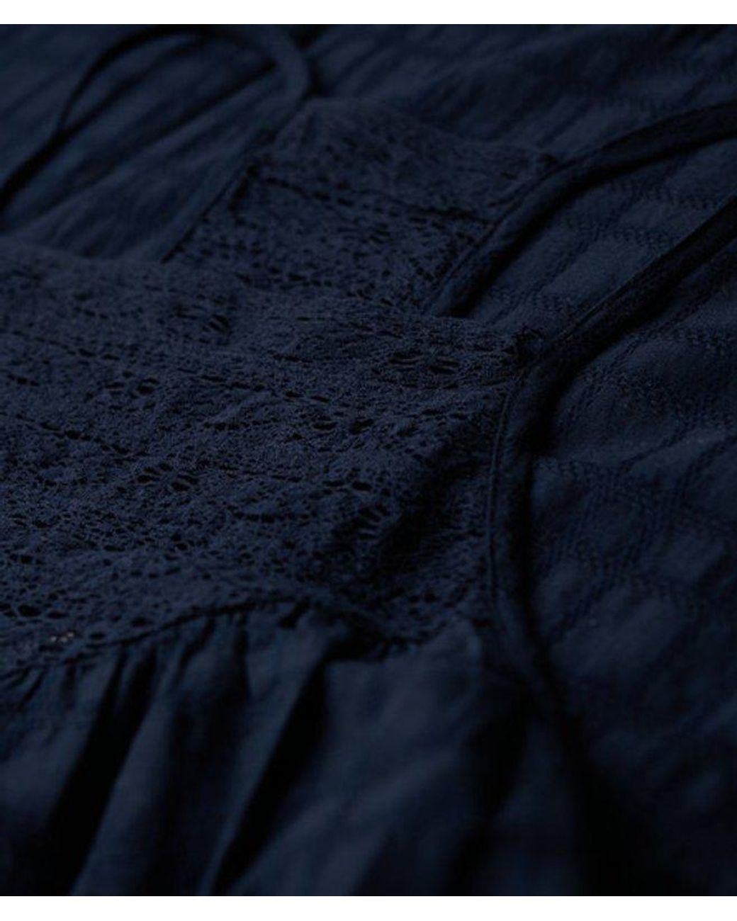 Superdry Blue & Co Lace Halter Maxi Beach Dress