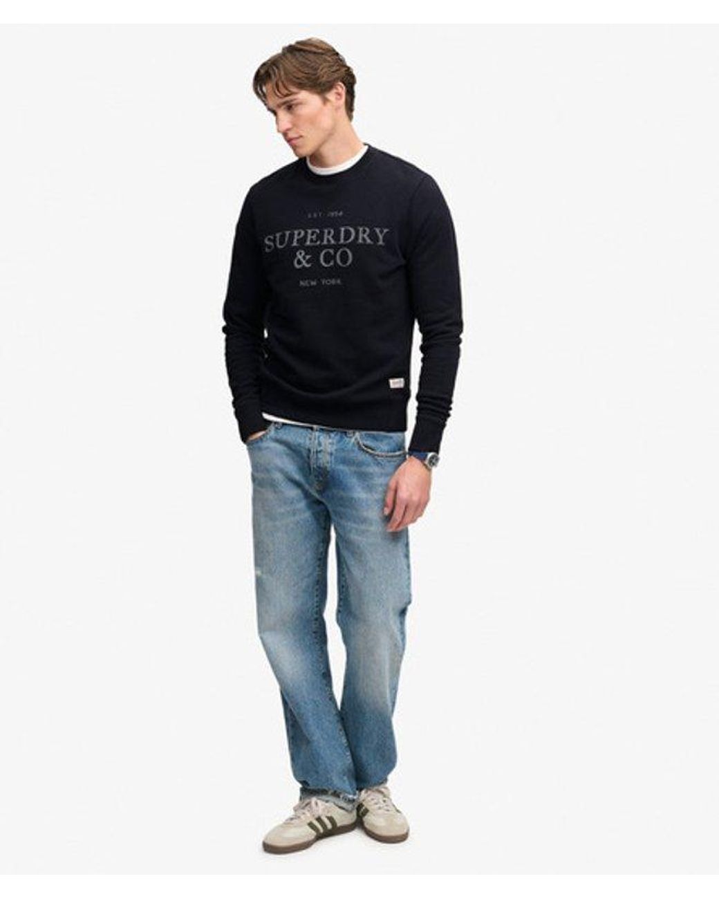 Superdry Blue & Co 1954 Company Relaxed Sweatshirt for men