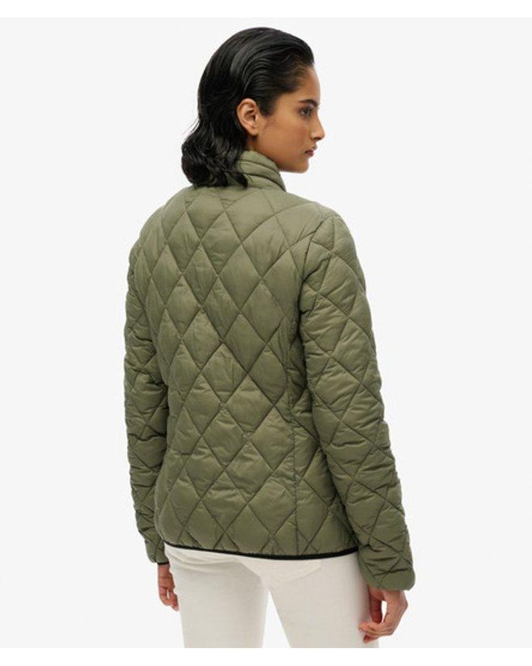 Superdry Green Diamond Quilt Fuji Lite Jacket