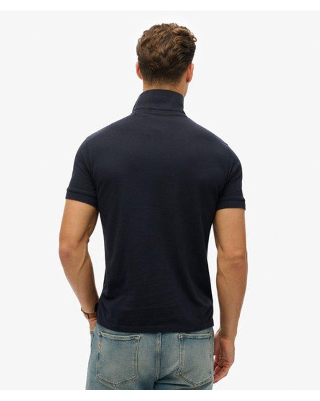 Superdry Blue & Co City Pique Polo Shirt for men