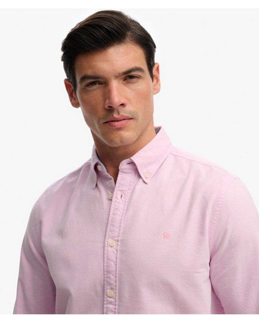 Superdry Red & Co Preppy Oxford Long Sleeve Shirt for men