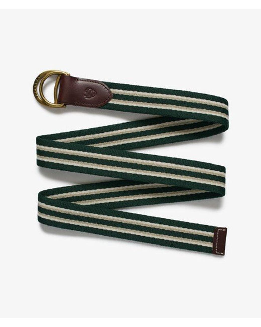 Superdry Green & Co Heritage Stripe Webbing Belt for men