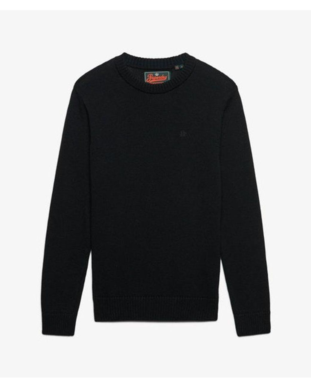 Superdry Black & Co Preppy Cotton Jumper for men
