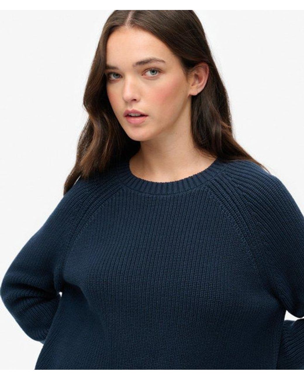 Superdry Blue & Co Relaxed Ribbed Knitted Jumper