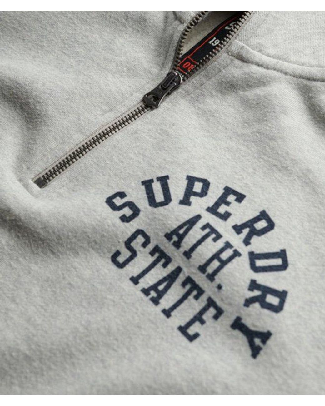 Superdry Gray & Co Athletic Essentials Half Zip Sweatshirt for men