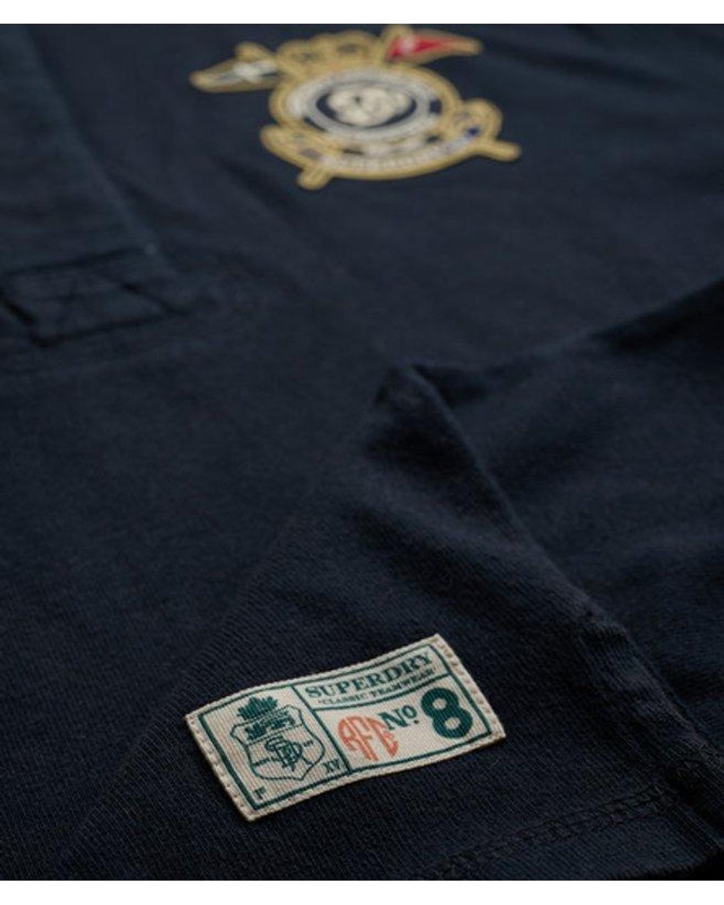 Superdry Blue & Co Double Emblem Rugby Shirt for men