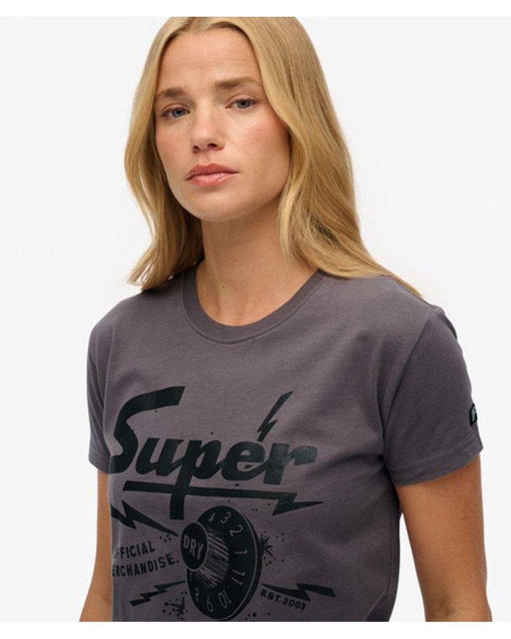 Superdry Blue & Co Band Merch Fitted T-shirt