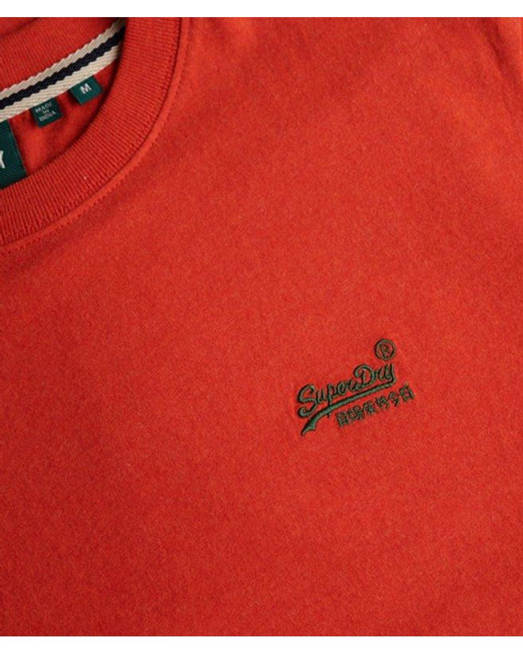 Superdry Red & Co Essential Logo T-shirt for men