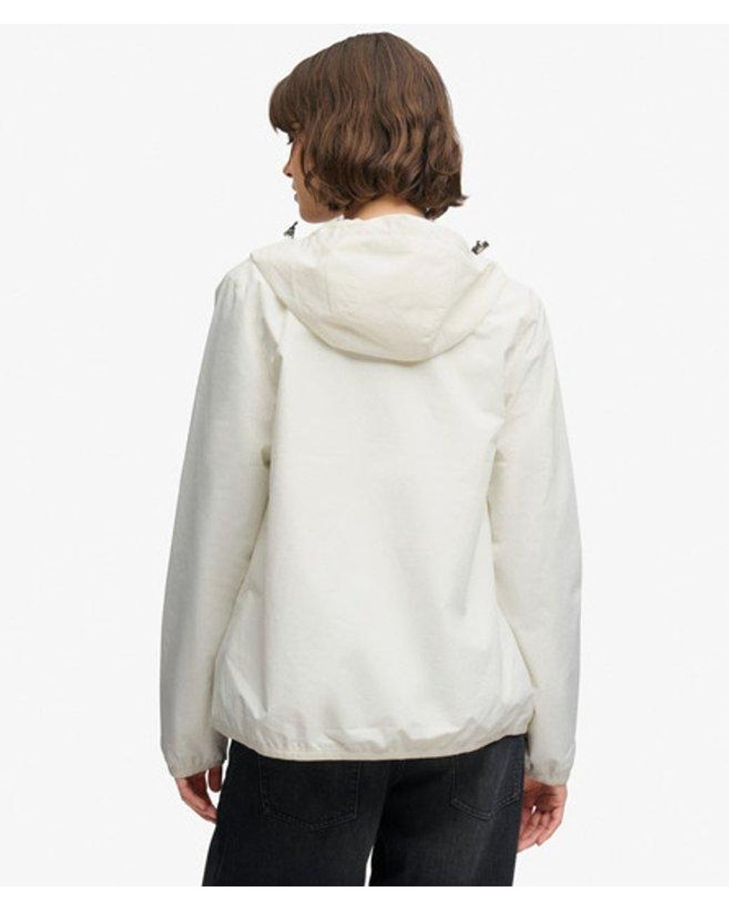 Superdry White Essential Tri Windbreaker Jacket