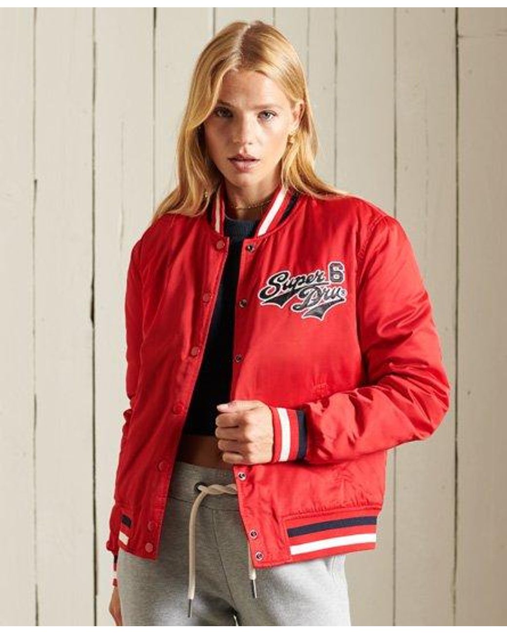 varsity bomber jacket womens