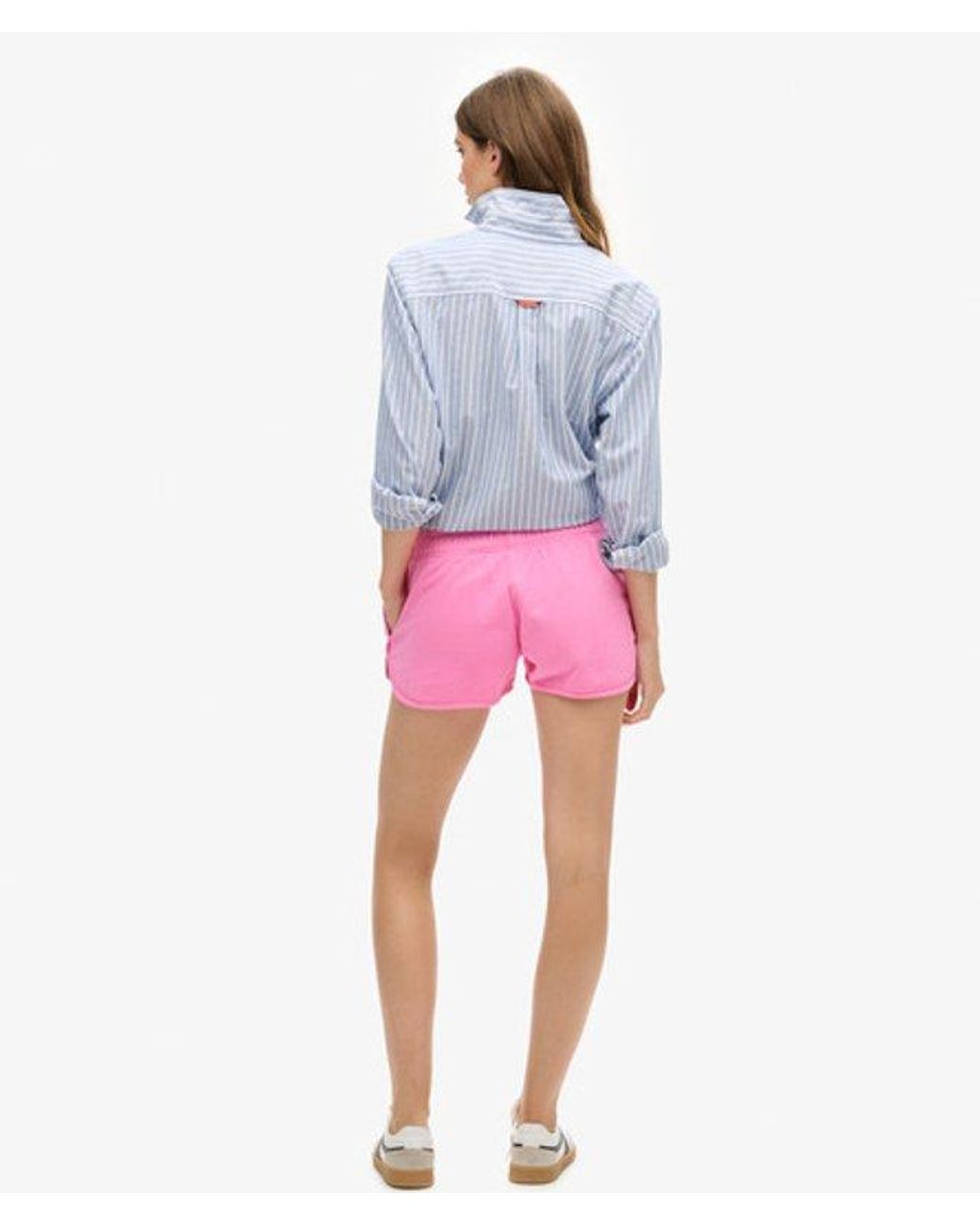 Superdry Red & Co Ladies Sportswear Logo Racer Shorts