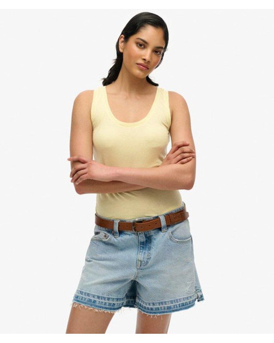 Superdry Blue & Co Studios Lightweight Racer Vest Top
