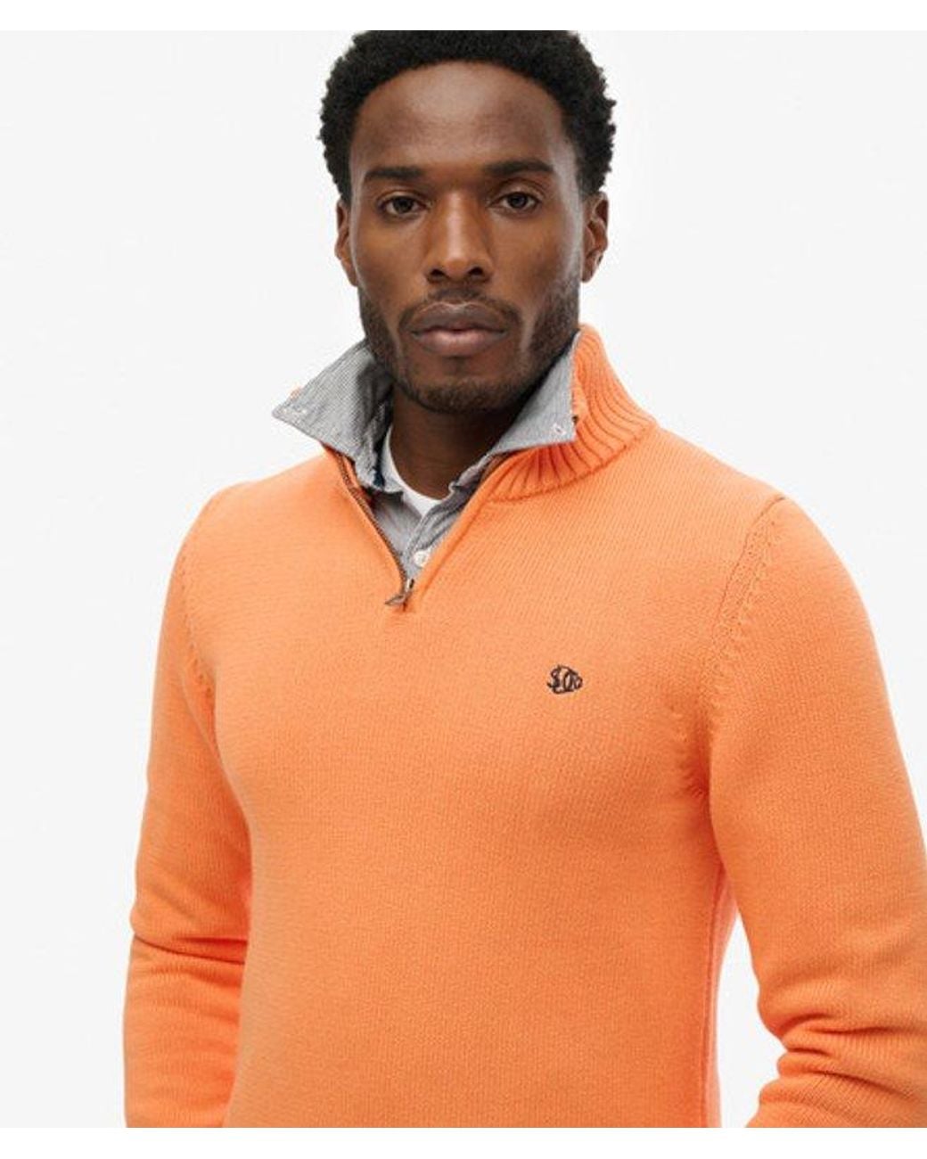Superdry Orange & Co Cotton Half Zip Knit Jumper for men