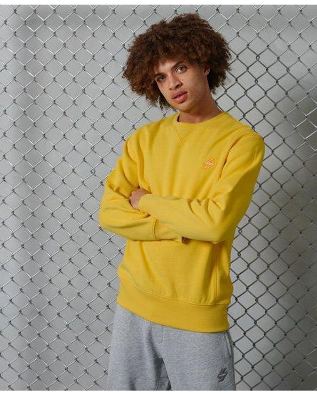 superdry yellow sweatshirt