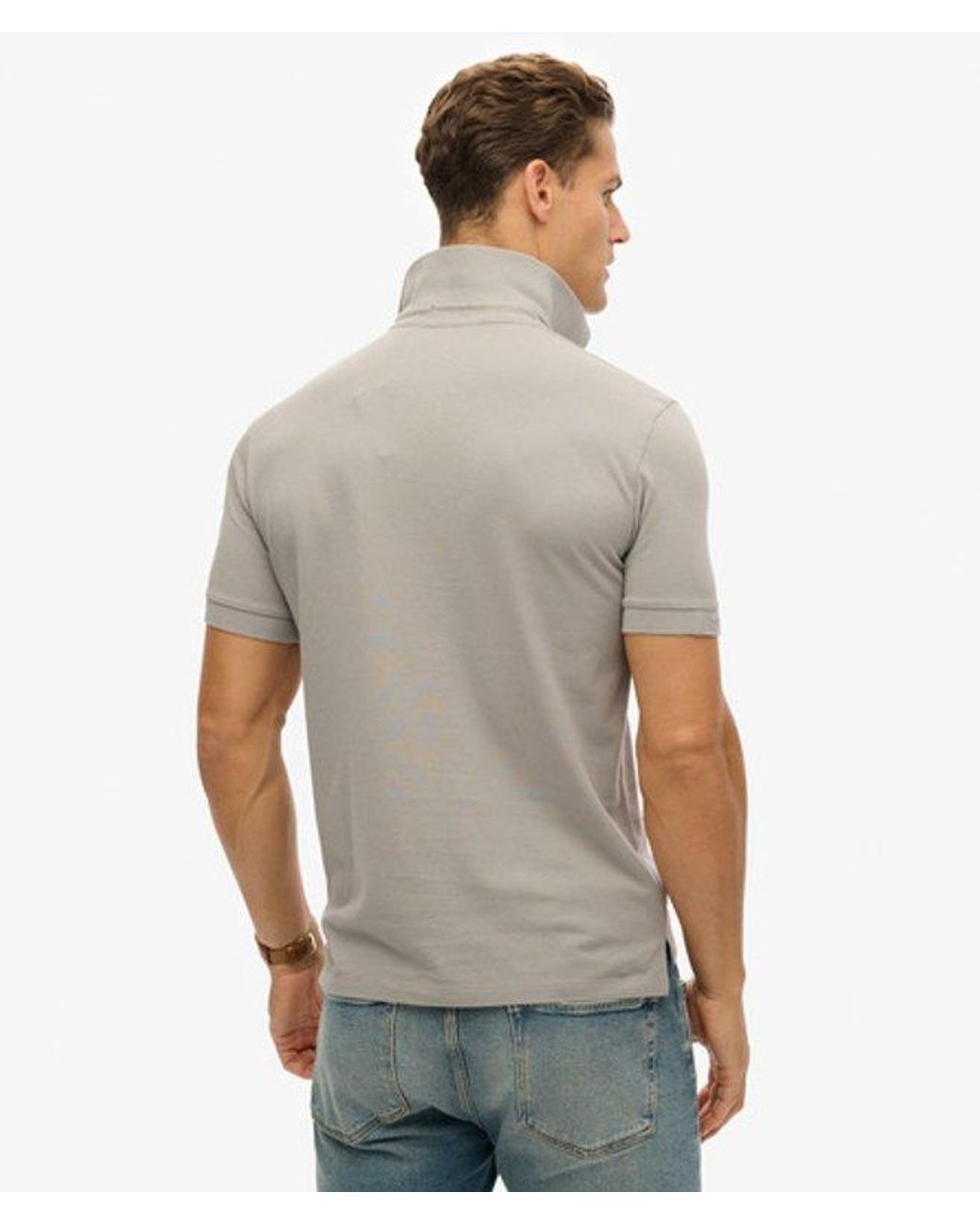 Superdry Gray & Co City Pique Polo Shirt for men