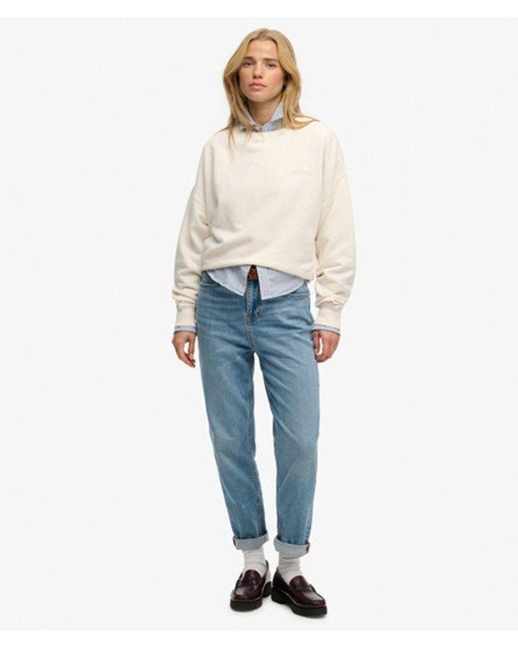 Superdry White & Co Essential Logo Crew Sweatshirt