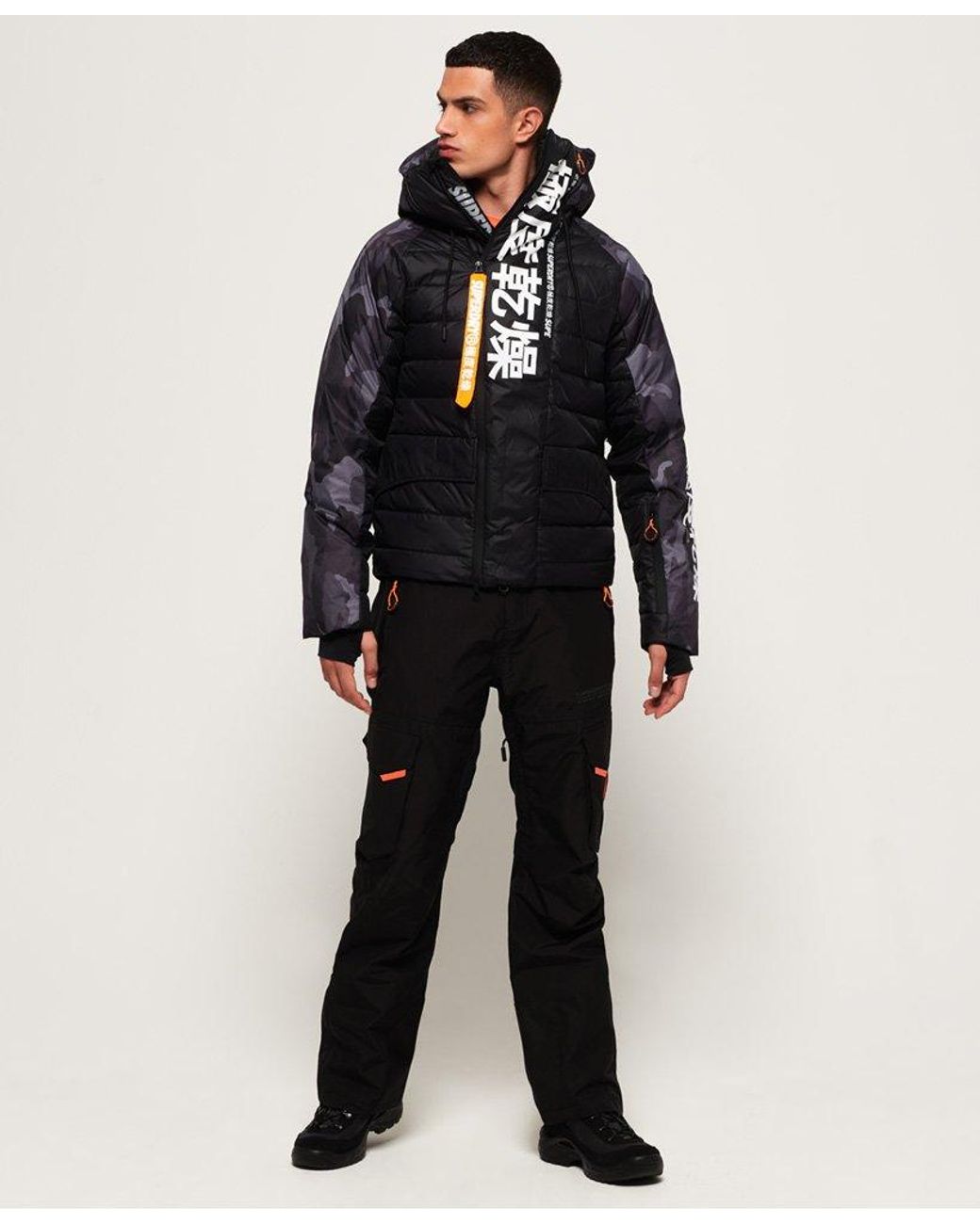 Superdry Japan Edition Snow Down Jacket Black for Men | Lyst