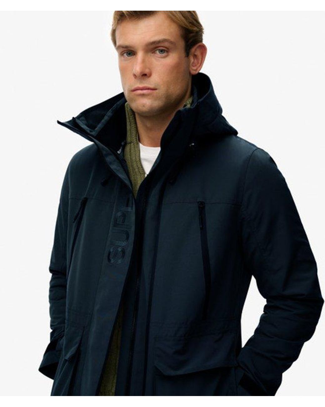 Superdry Colour Block Windbreaker Jas in het Blue voor heren