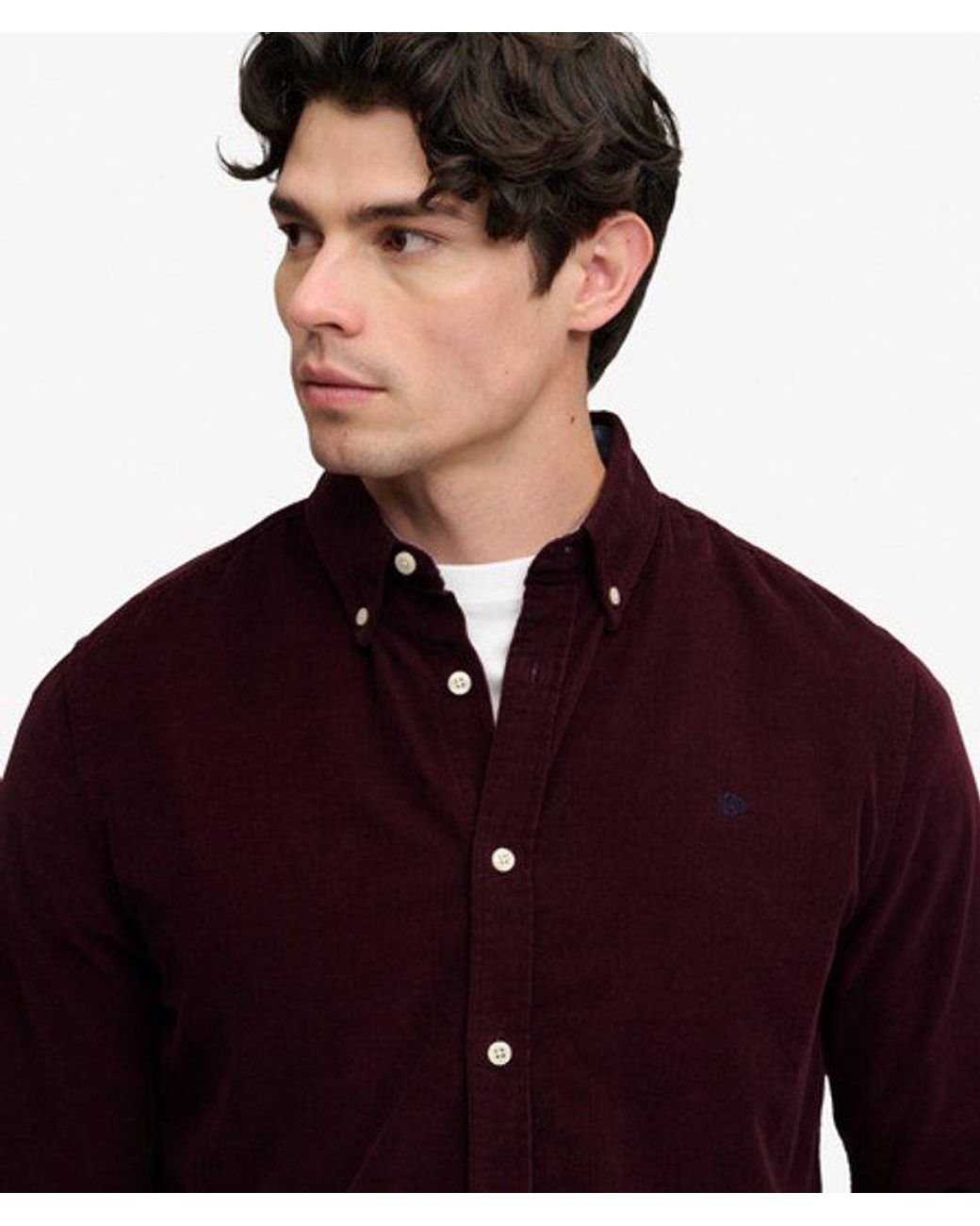 Superdry Purple & Co Classic Needle Cord Shirt for men