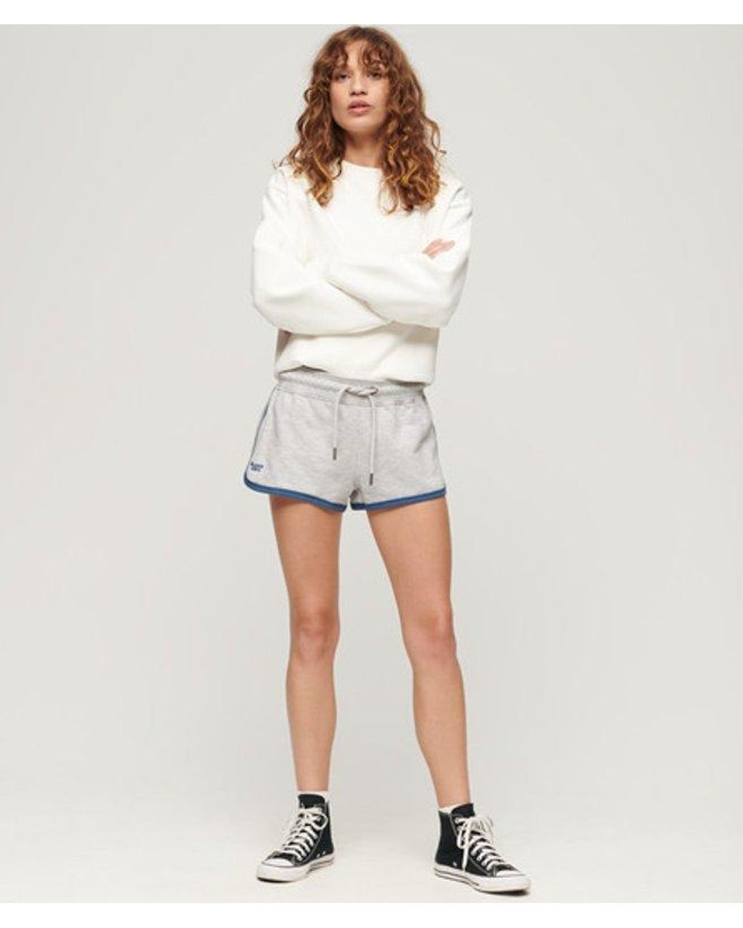 Superdry Gray & Co Athletic Essentials Logo Racer Shorts