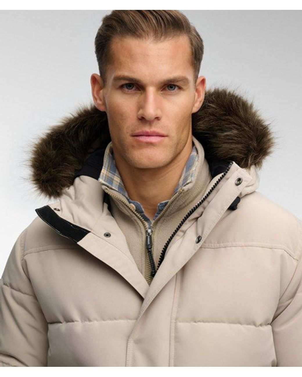Superdry Natural & Co Everest Hooded Puffer Bomber Jacket for men